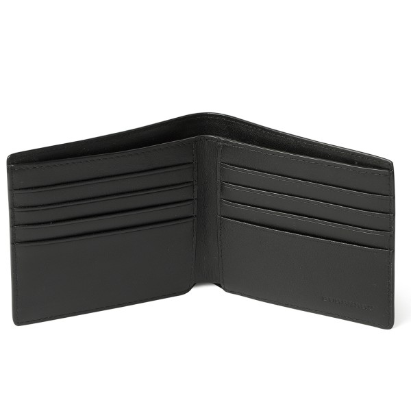 Burberry Checkered Bi-fold Wallet in Black for Men